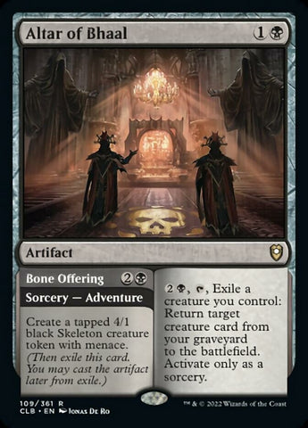 Altar of Bhaal // Bone Offering [Commander Legends: Battle for Baldur's Gate]