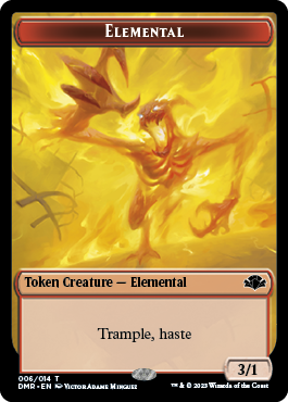Goblin // Elemental Double-Sided Token [Dominaria Remastered Tokens]