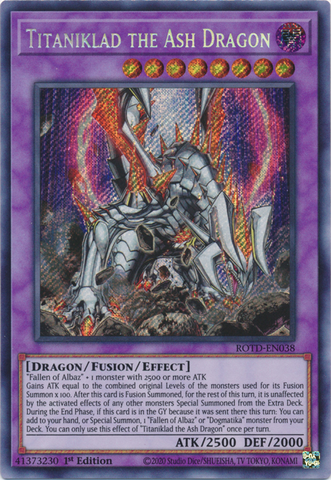 Titaniklad the Ash Dragon [ROTD-EN038] Secret Rare