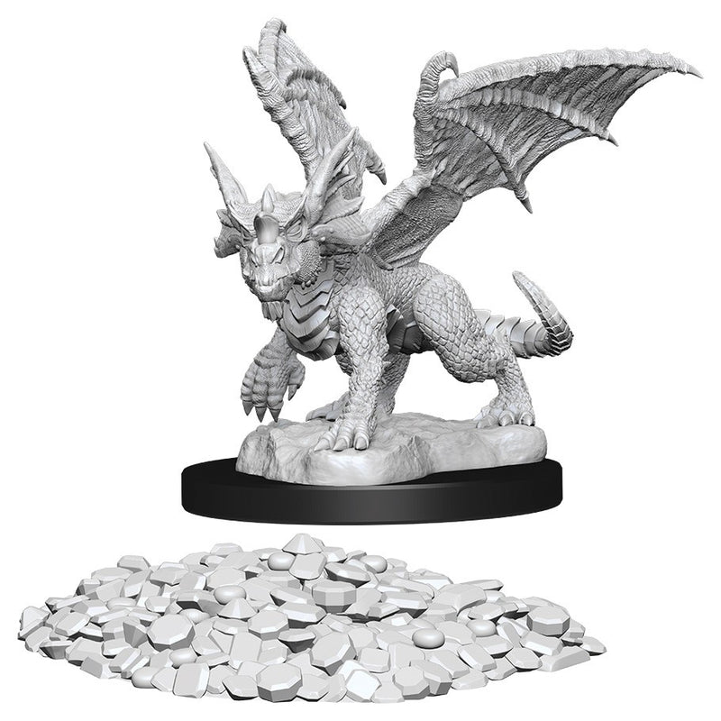 D&D Unpainted Minis WV10 Blue Dragon Wyrmling